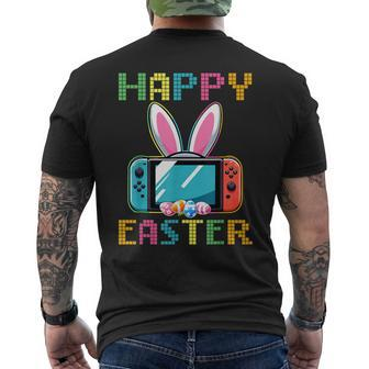 Video Game Easter Bunny Gaming Controller Gamer Boys Men's T-shirt Back Print - Thegiftio UK