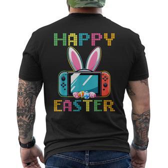 Video Game Easter Bunny Gaming Controller Gamer Boys Men's T-shirt Back Print - Thegiftio
