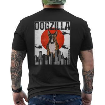 Vintage Japanese Dogzilla Miniature Bull Terrier Mens Back Print T-shirt - Thegiftio UK