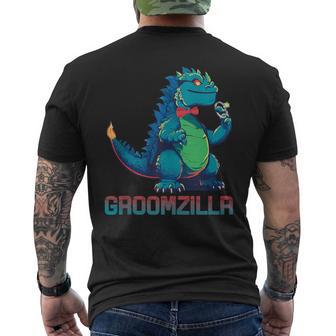 Weding Groomzilla For Party Men's T-shirt Back Print - Monsterry