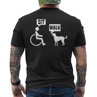 Wheelchair Humor Joke For A Disability In A Wheelchair Men's T-shirt Back Print - Seseable