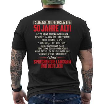 Witz Träger Ist 50Th Birthday T-Shirt mit Rückendruck - Seseable