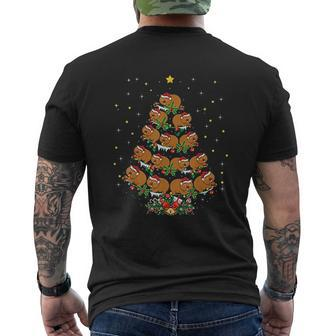Wombat Animal Lover Xmas Wombat Christmas Tree Mens Back Print T-shirt - Seseable