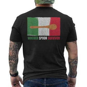 Wooden Spoon Survivor Italian Men's T-shirt Back Print - Monsterry