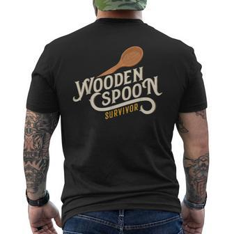 Wooden Spoon Survivor Vintage Retro Humor Men's T-shirt Back Print - Seseable