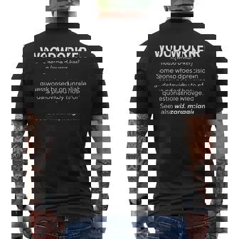 Woodworker Noun Definition Woodworking Meaning Men's T-shirt Back Print | Mazezy
