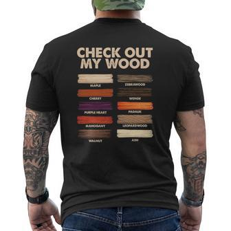 Woodworking For Men Dad Woodwork Wood Carpentry Mens Back Print T-shirt | Mazezy