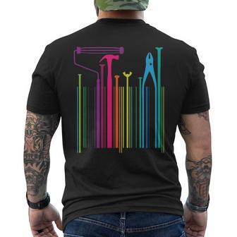 Worker Tradesman Barcode Tool Men's T-shirt Back Print | Mazezy