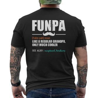 Funpa Like A Regular Grandpa Dad Definition Father's Day Mens Back Print T-shirt | Mazezy UK