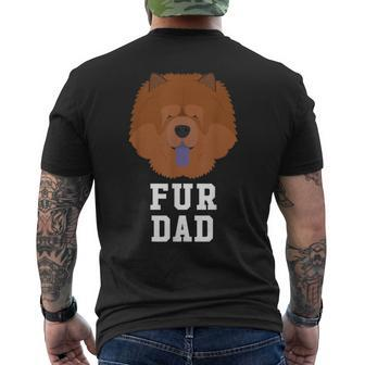 Fur Dad Chow Chow Fathers Day Dog Men's T-shirt Back Print - Monsterry AU