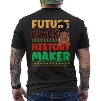 Future Black History Maker Proud African American Afro Girl Men's T-shirt Back Print - Monsterry DE