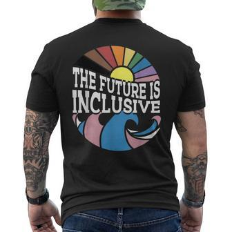 The Future Is Inclusive Lgbt Retro Gay Rights Pride Month Men's T-shirt Back Print - Monsterry