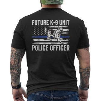 Future K-9 Unit Police Officer Proud Law Enforcement Men's T-shirt Back Print - Seseable