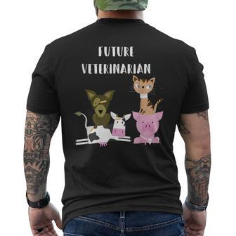 Future Veterinarian Animal Lover T Men's T-shirt Back Print - Monsterry AU
