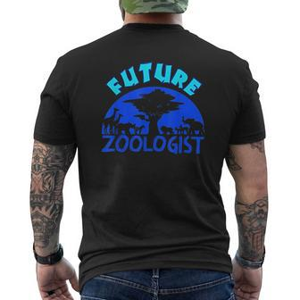 Future Zoologist Cute Zoology Students Zoo Keeper Mens Back Print T-shirt - Seseable