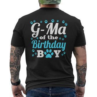 G-Ma Of The Birthday Boy Dog Paw Bday Party Celebration Men's T-shirt Back Print - Thegiftio UK