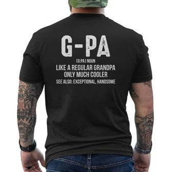 G-Pa Like A Regular Grandpa Only Much Cooler Mens Back Print T-shirt | Mazezy