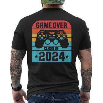 Game Over Class Of 2024 Students Graduation Men's T-shirt Back Print - Monsterry DE