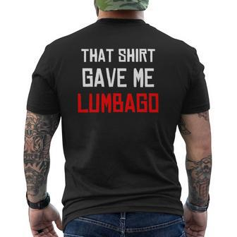 That Game Me Lumbago Old West Game Mens Back Print T-shirt | Mazezy