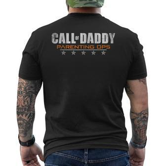 Gamer Dad Call Of Daddy Parenting Ops Father's Day Mens Back Print T-shirt | Mazezy