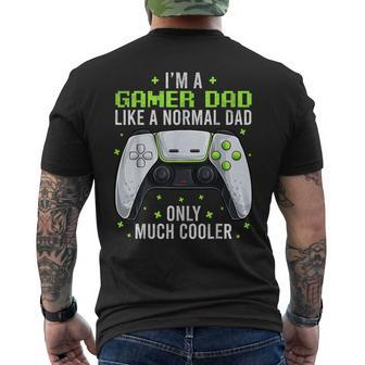 Gamer Dad Gaming Fathers Day Video Game Daddy Men's T-shirt Back Print - Monsterry AU