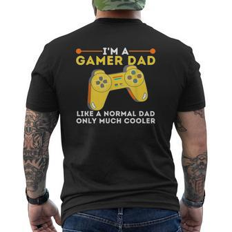 Gamer Dad Like A Normal Dad Video Game Gaming Father Mens Back Print T-shirt | Mazezy UK