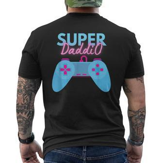 Gamer Dad Super Daddio Father's Day Men's T-shirt Back Print - Seseable