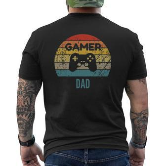 Gamer Dad Vintage 60S 70S Console Controller Graphic Mens Back Print T-shirt | Mazezy