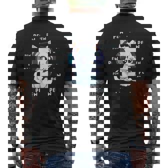 Gamer Gaming Anime Cat Men's T-shirt Back Print - Thegiftio