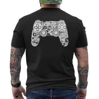 Gamer Gaming For Boys Video Game Controller Men's T-shirt Back Print - Monsterry AU