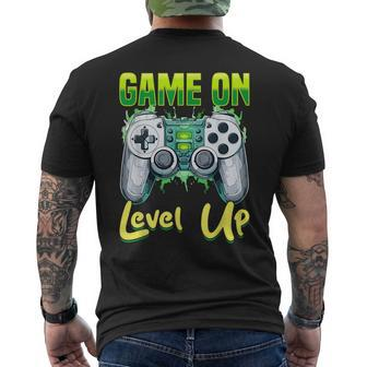 Gamer Gaming Game On Level Up Men's T-shirt Back Print - Monsterry CA