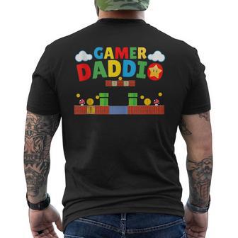 Gamer-Papa Retro-Gamer-Vater-Nostalgiepapa Level Aufsteigen T-Shirt mit Rückendruck - Geschenkecke