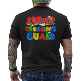 Gamer Super Crossing Guard School Staff Back To School Men's T-shirt Back Print - Monsterry DE