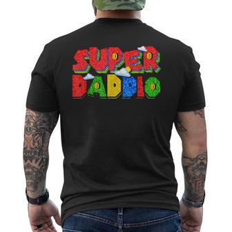 Gamer Super Dad Superhero Family Matching Game Gamer Men's T-shirt Back Print - Monsterry AU