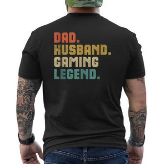 Gaming Dad Father's Day Christmas Video Gamer Mens Back Print T-shirt | Mazezy