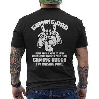 Gaming Dad Video Gamer Daddy Fathers Day Gaming Men's T-shirt Back Print - Monsterry CA