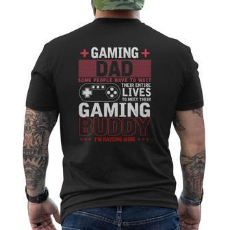 Gaming Dad Video Games Father's Day Gamer Gaming Mens Back Print T-shirt | Mazezy UK