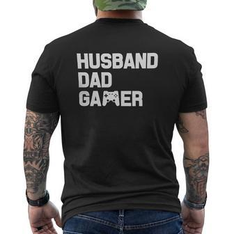 Gaming Gamer Husband Dad Mens Back Print T-shirt | Mazezy