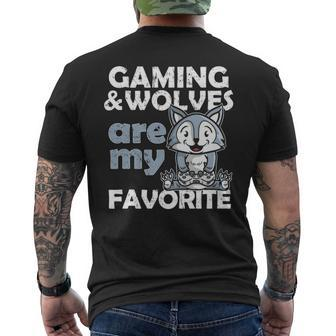 Gaming Wolf Gamer Men's T-shirt Back Print | Mazezy