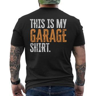 This Is My Garage For Dad Fathers Day Daddy Son Matching Men's T-shirt Back Print - Monsterry UK