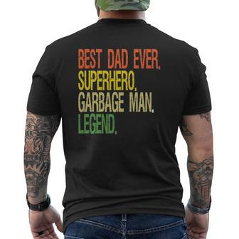 Garbage Man Best Dad Ever Superhero Legend Mens Back Print T-shirt | Mazezy UK
