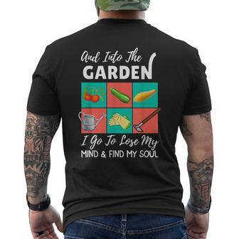 Into The Garden I Go To Lose My Mind & Find My Soul Garden Men's T-shirt Back Print - Monsterry DE