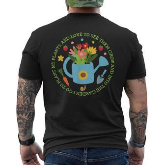And Into The Garden I Go Plantaholic Gardener Sign Gardening Men's T-shirt Back Print - Monsterry AU