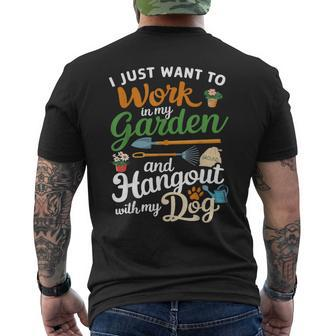 Gardening Dog Lover Gardener Garden Plants Men's T-shirt Back Print | Mazezy CA
