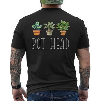 Gardening Farmer Pot Head Plants Gardener Mom Men's T-shirt Back Print - Thegiftio