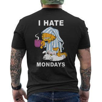 Garfield Ich Hasse Montags German S T-Shirt mit Rückendruck - Seseable
