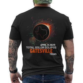 Gatesville Texas Total Solar Eclipse 2024 Men's T-shirt Back Print | Mazezy