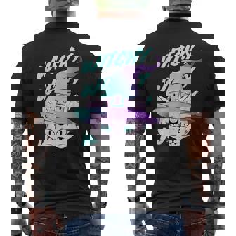 Gato Bruja Gótico Pastel Kawaii Gradiente Estético Pastel Camiseta Hombre Estampado Espalda - Regaloses