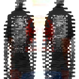 Gato Samurai Japonés Guerrero Ukiyo Kitty Sensei Samurai Camiseta Hombre Estampado Espalda - Regaloses