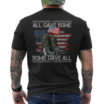 All Gave Some Some Gave All Memorial Day Us Flag Men's T-shirt Back Print - Monsterry CA